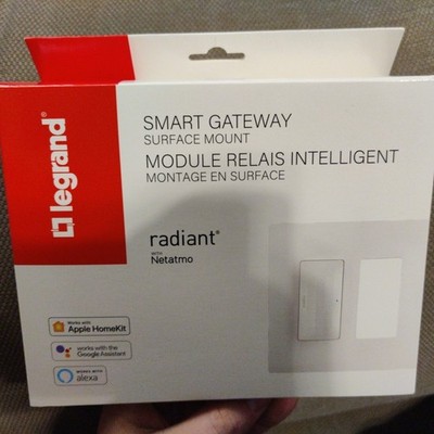 Legrand Radiant WNRH2WH Smart Gateway with Netatmo, Surface Mount, Compatible...