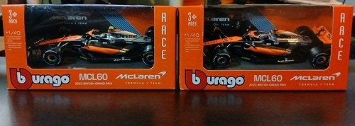 BURAGO 1/43 2023 McLAREN MCL60 Lando Norris & Oscar Piastri ~ British Grand Prix - Picture 4 of 8