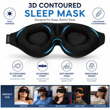 Eye Mask for Sleeping 3D Contoured Cup Blindfold Concave Molded Night Sleep Mask