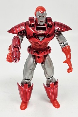1995 Marvel Iron Man Action Figure Silver Centurion Hologram Armor Not Complete 