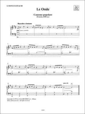 Le Onde Ludovico Einaudi Book [Softcover] Piano Ricordi