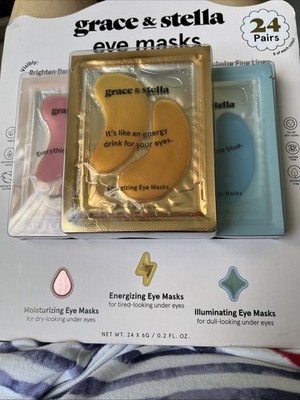 Grace Stella Eye Masks 24 Pairs Moisturizing Energizing Illuminating