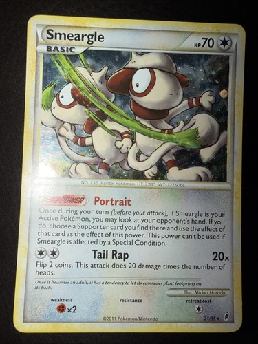 SMEARGLE 21/95 HOLO RARE CALL OF LEGENDS POKEMON 15 YEARS OLD!