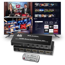 BolAAzuL 4K HDMI Multiviewer 4X1 Multiviewer,