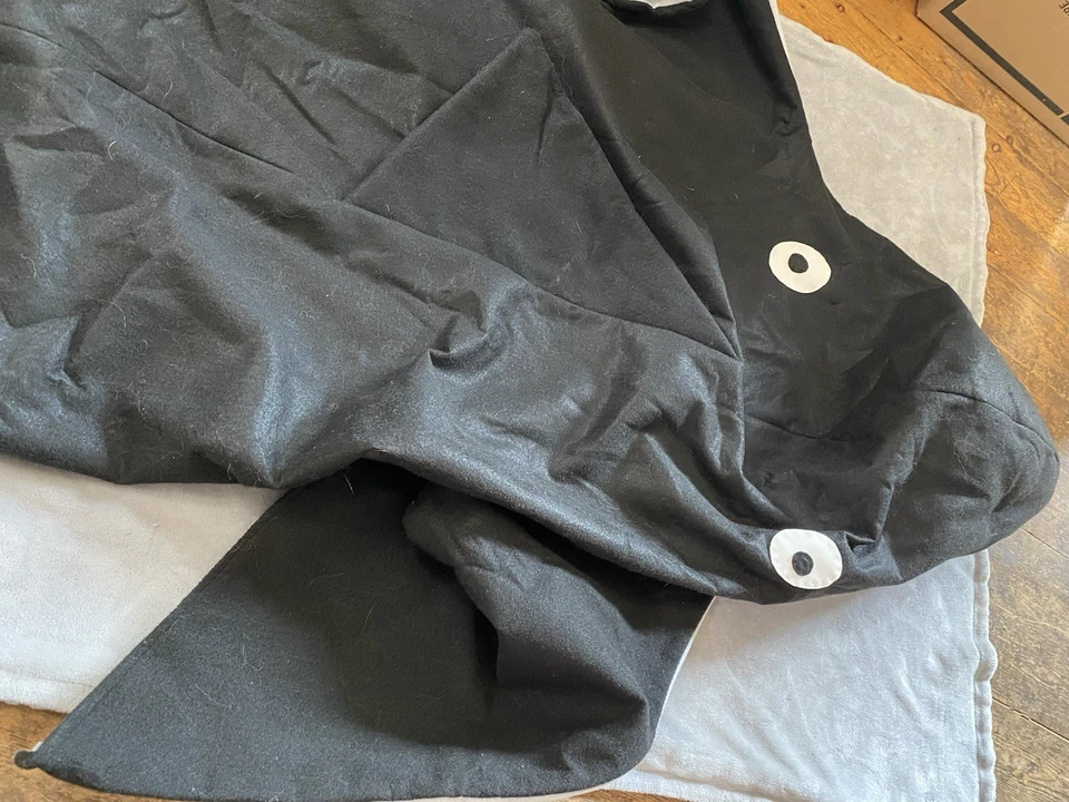 灰色和黑色鲨鱼万圣节服装成人 ONE SIZE 男式女式 UNISEX 手工制作 — 第 3/4 张图片