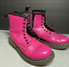 Dr. Doc Martens Hot Pink Lace Up Boots with Zipper Children  s Size 1