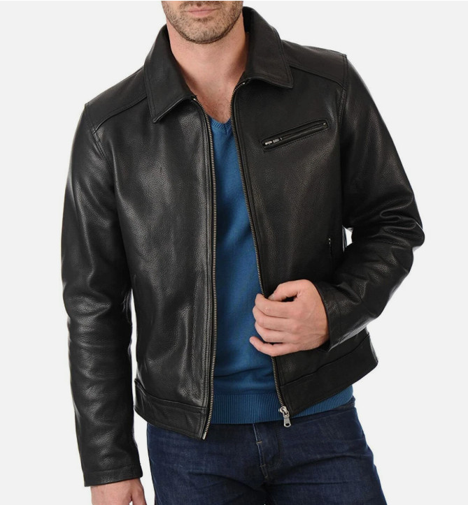 Chaqueta de cuero hecha a mano Café Racer para hombre Moto marrón cuero de oveja real S-3XL