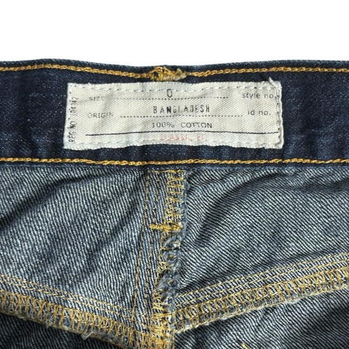 Denim dunkle Waschung Baumwolle Minirock 0 Distressed roher Saum Taschen Boho - Bild 3 von 5