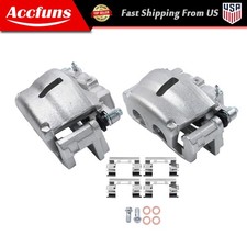 Pair Front Brake Caliper W Bracket For Chevrolet Trailblazer Gmc Envoy Acadia
