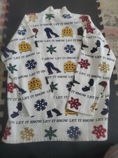 Winter Festive Long Sleeve Sweater. Let It Snow Size Large 90s Vintage Christmas