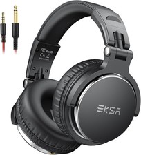 EKSA Wired Over Ear Headphones Studio Monitor Mixing DJ Headset 50mm Drivers