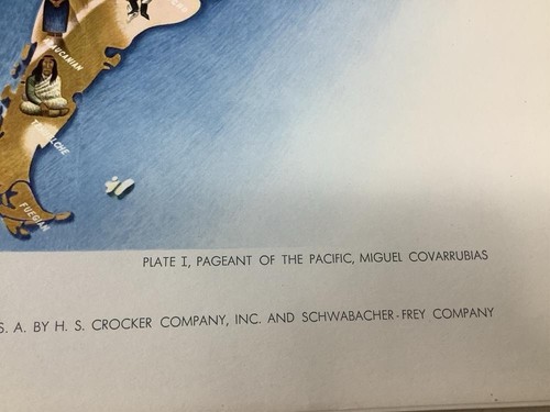 1st Edition 1940 The Pageant of the Pacific Six Mural Maps by Miguel Covarrubias - Foto 5 di 7