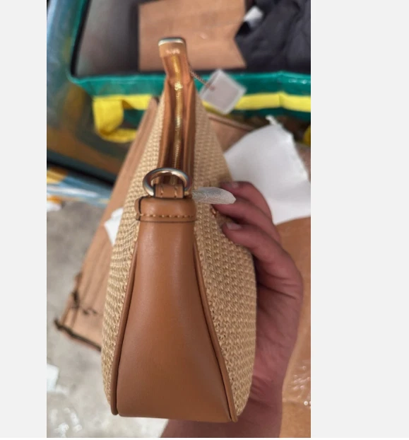 Лучшее предложение Teri 2way наплечная сумка через плечо солома/кожа латте CR350 - Изображение 3 из 3