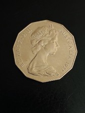 50 Cents - Elizabeth II 2nd Portrait - Silver Jubilee 1977 Australia