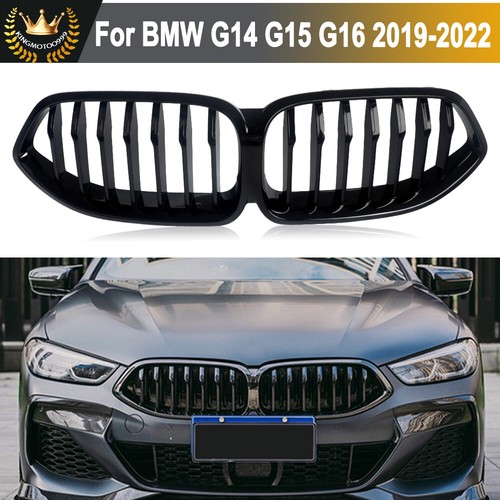 Painted Gloss Black Front Kidney Grille Fits 2019-2022 G14 G15 G16 840i W/O Hole