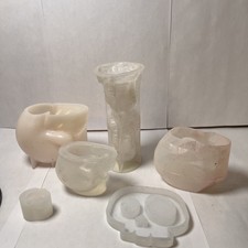 Set Of 6 Skull Themed Resin Molds Silicone 3D Large Medium Small