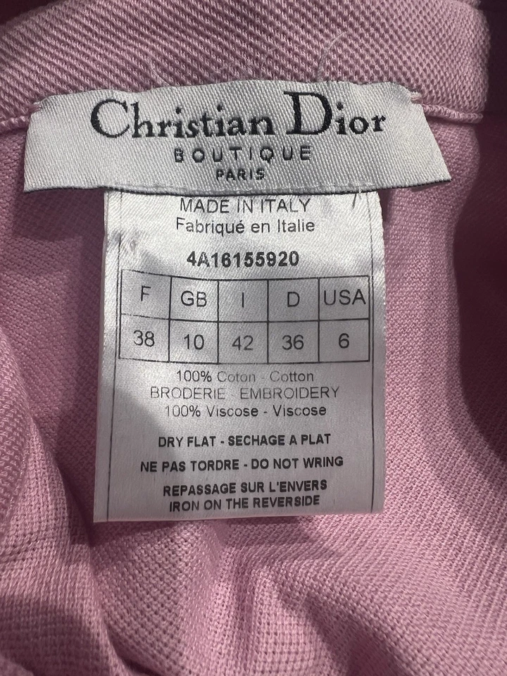 Top vintage otoño 2004 Christian Dior Galliano rosa amarillo para mujer Foto 2 de 4