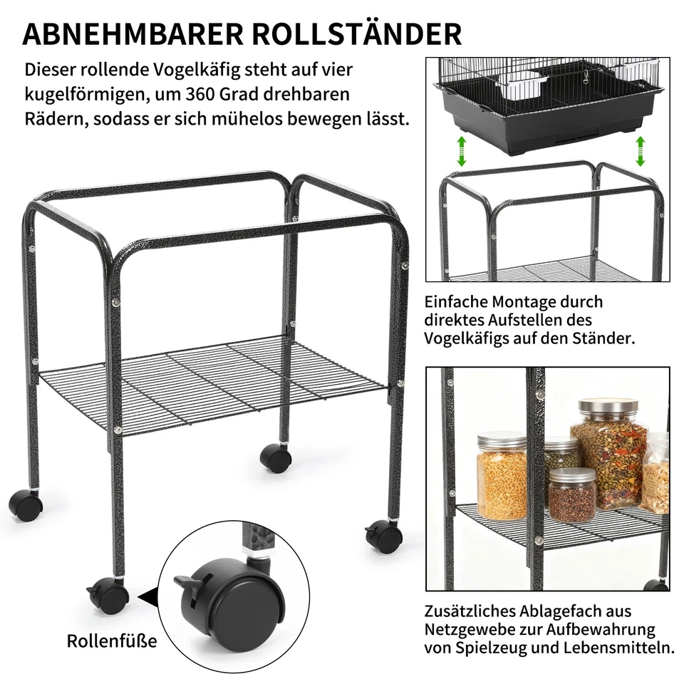 Vogelvoliere Vogelkäfig Wellensittichkäfig Vogelheim Käfig Vogelhaus Tierkäfig - Bild 4 von 4