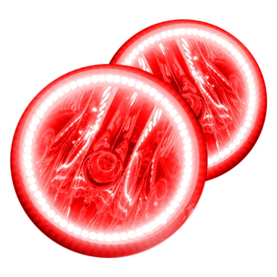 LED Fog Lights Halo Ring Lights Red For 1996-2002 Dodge Viper GTS Foto 2 de 4