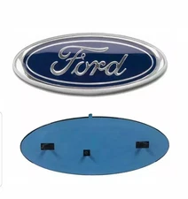  2004-2016 Ford 9" x 3.5" BLUE OVAL CHROME LOGO Emblem Fits: Grille & Tailgate
