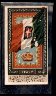 ITALY 1887 N9 Allen & Ginter Flags of All Nations (Flared A)