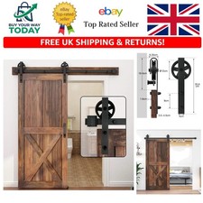 Heavy Duty 6FT Sliding Barn Door Track Kit - Easy Assembly & Installation