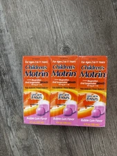Children’s Motrin Ibuprofen Fever Treatment Bubblegum , 4 Oz, 3-Pack , Exp 7/27