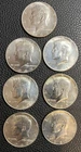 1965 Kennedy half dollar lot (5) and 1967 Kennedy Half Dollars (2)