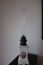 Lampe à pétrole  en faïence de Hadancourt