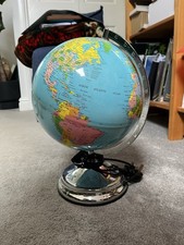 Globe Lamp, Perfect Condition With UK Plug 25cm Globe Dia, 37cm Total h