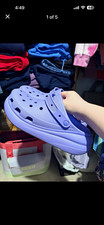 Crocs Men's Classic Clog Sandals Purple Slip-On Rubber Upper US Size 12