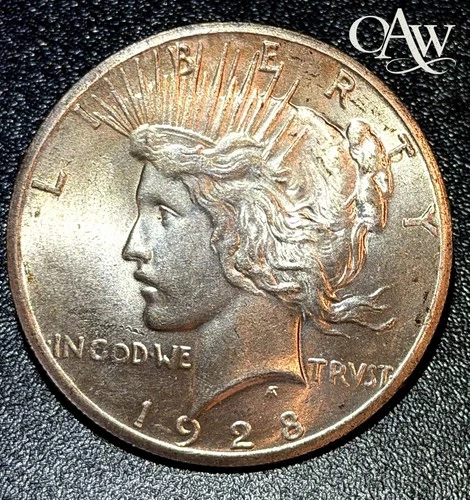 1928 P PEACE SILVER DOLLAR *KEY DATE* HIGH GRADE MS++++ FROSTY UNC BU SEE PICS