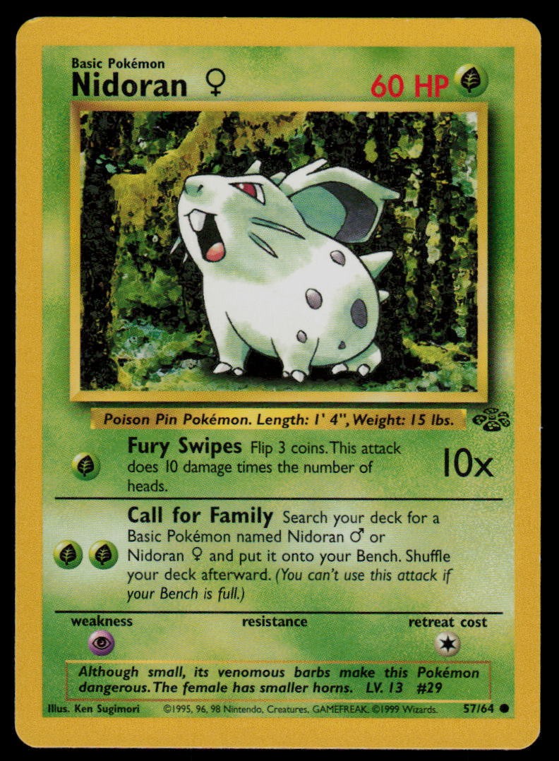 Nidoran F 57/64 Jungle Pokemon TCG LP