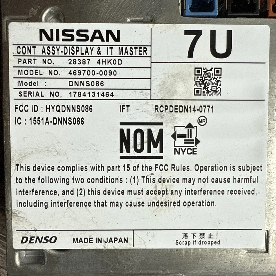 Infiniti Q50 2014-16 OEM navegación pantalla táctil pantalla multimedia #C Foto 4 de 4