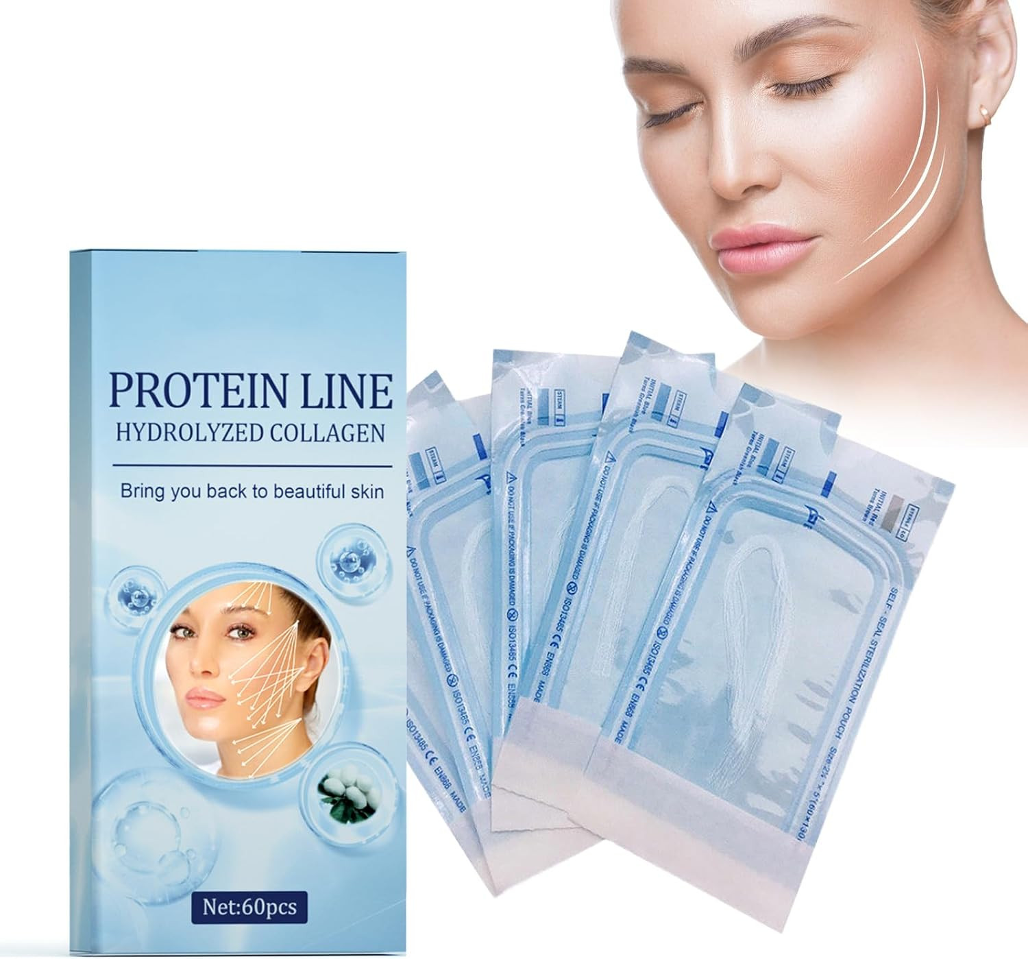 Lifting protéiné soluble et traitement anti-rides intense aux filaments de soie, 60 unités