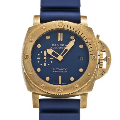 PANERAI Submersible Bronzo Blue Abysso PAM01074 Blau Herrenuhr gebraucht #31014