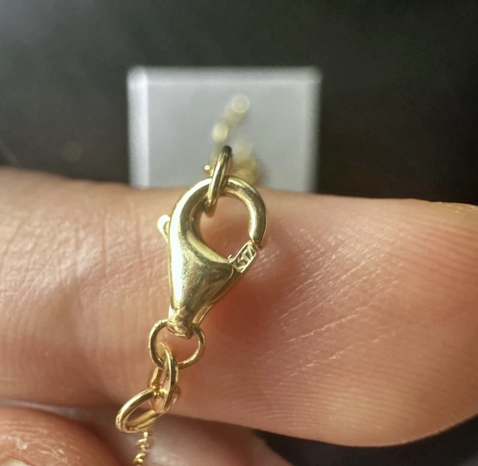 Colar italiano de ouro amarelo 10K com iniciais J (18 a 20 polegadas) - Imagem 3 de 4