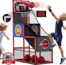 Juego arcade de baloncesto para interior y exterior con 4 pelotas y bomba NEW US