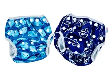 ALVABABY Swim Diaper Covers Baby & Toddler One Size Adjustable Whale & Sea Life