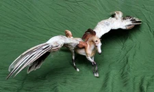 Custom Breyer Malik to Fanciful Red Roan Pegasus with Real Wings