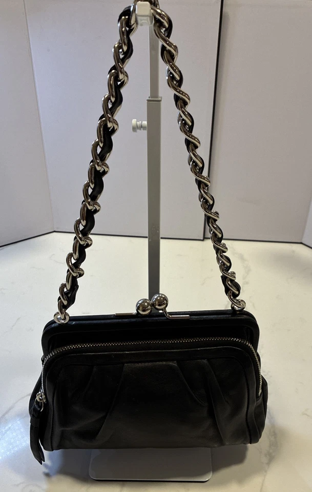 COACH Vintage Parker Kisslock  Black Cowhide Leather 13621 - Image 2 of 4