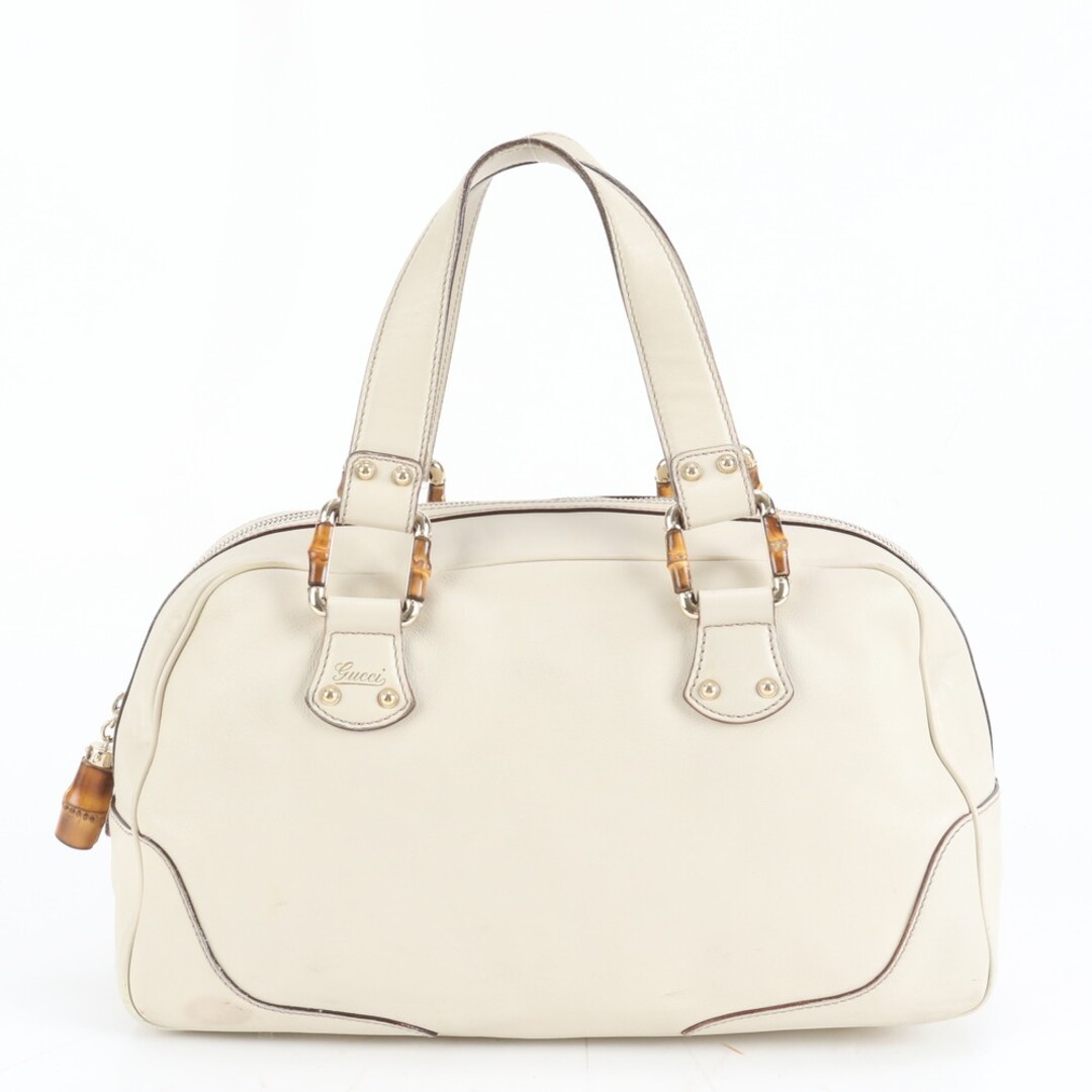 Gucci Bamboo Leather Handbag Mini Boston Tote Used 36x21cm
