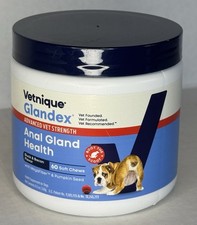 Vetnique Glandex Advanced Vet Strength Anal Gland Support- New 06 / 2027