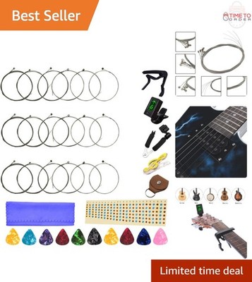 Electric Guitar String Sets with Tuner Replacing Tools Capo and Picks