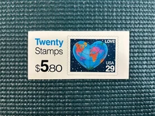Scott #BK188: Love Globe MNH Booklet of 20.