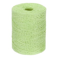Natural Cotton Raffia Yarn 328Yard, Craft Raffia Ribbon Crochet Yarn,Light Green