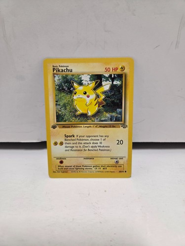 Pokemon Pikachu 60/64 Base Set 1st Edition w/ Top Loader - Picture 2 of 7