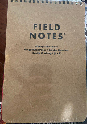 Field Note Steno Pad,  Pages - 6'' x 9'' BRAND NEW SEALED