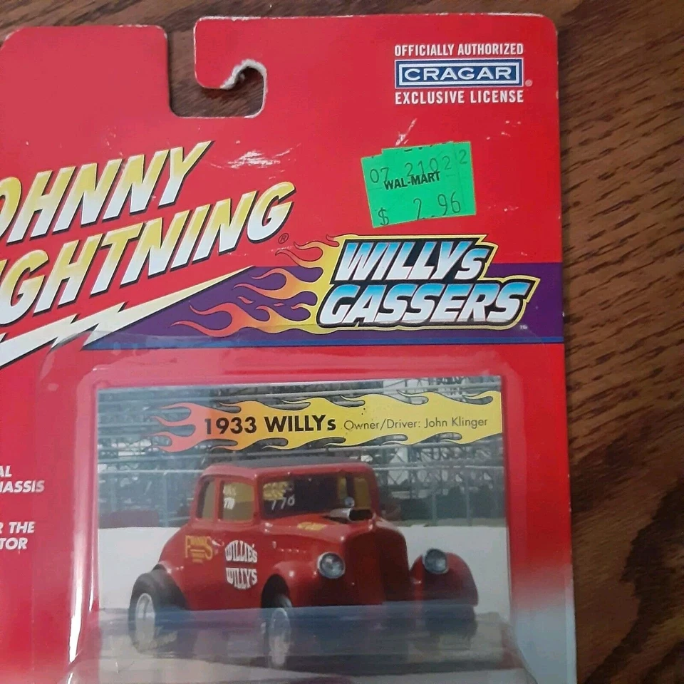 老式 Johnny Lightning Willys 气体 2 件 1933,1941 红色蓝色热杆汽车 — 第 4/4 张图片