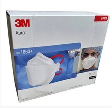 3M Aura 1863+ FFP3 Respirator Disposable Face Mask (Box) Exp 22/10/2030